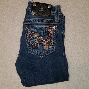 Darkwash Factory Faded Miss Me Capris Girls